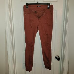 Rue 21 Distressed Skinny Jeans Mid Rise Leggings Size 8